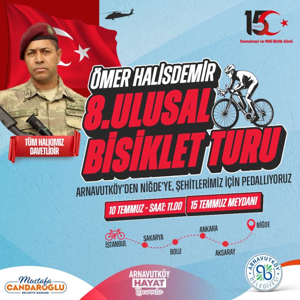 8'inci Şehit Ömer Halisdemir Bisiklet Turu